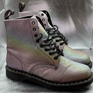 RARE 🚀 Size 11 Dr Martin boots women 1460 Pascal Rainbow Glitter